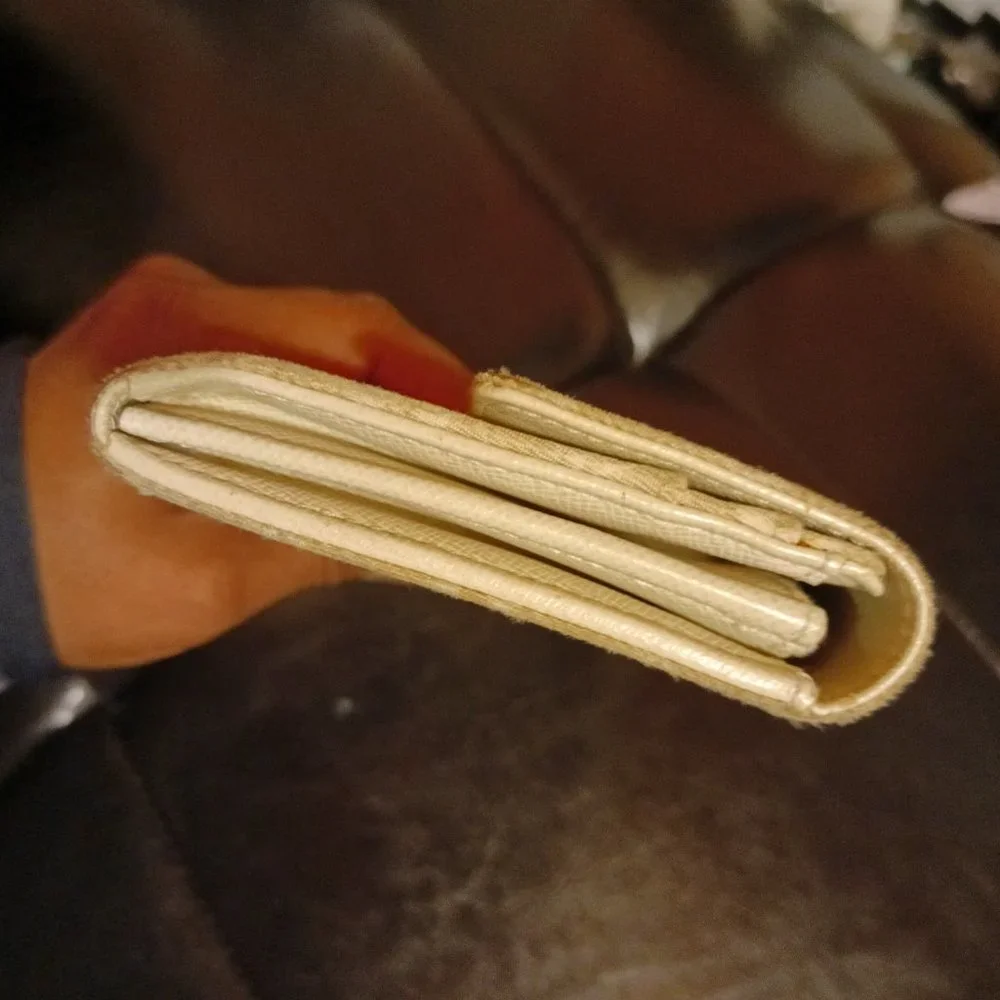 Louis Vuitton Min Lin Wallet Beige Wallet with COA